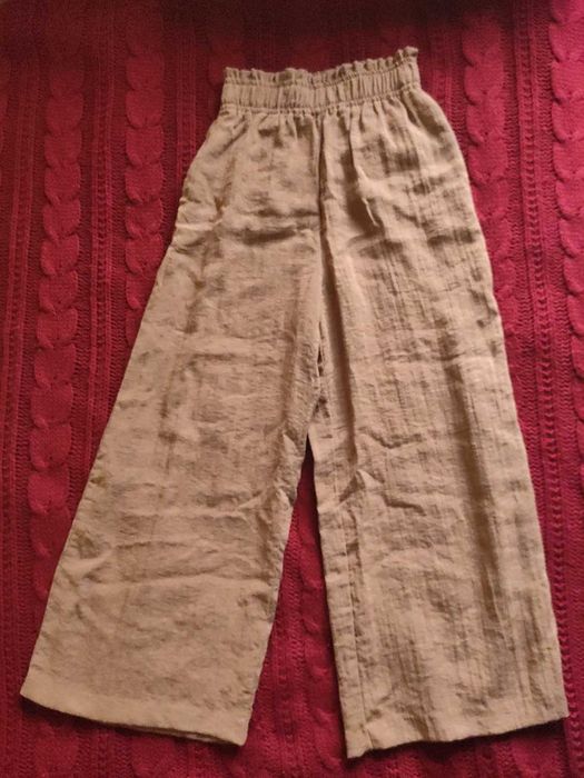 Літні штани H&M жатка бежеві хакі XS