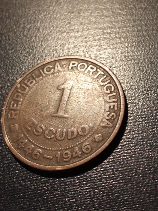 1 escudo - 500º aniversário do Descobrimento -Guiné 1946 - Bronze