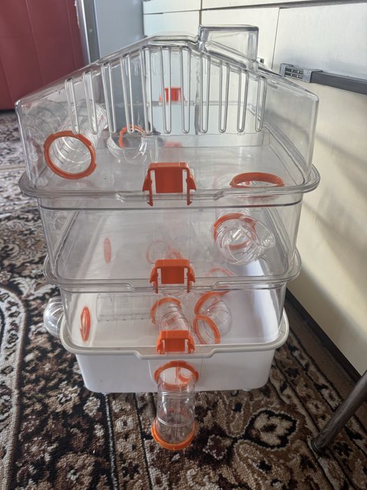 Gaiola hamster 3 niveis com acessorios