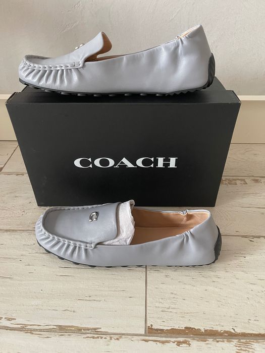 COACH Marley Driver mock. Бежевые мокасины натуральная кожа р 39