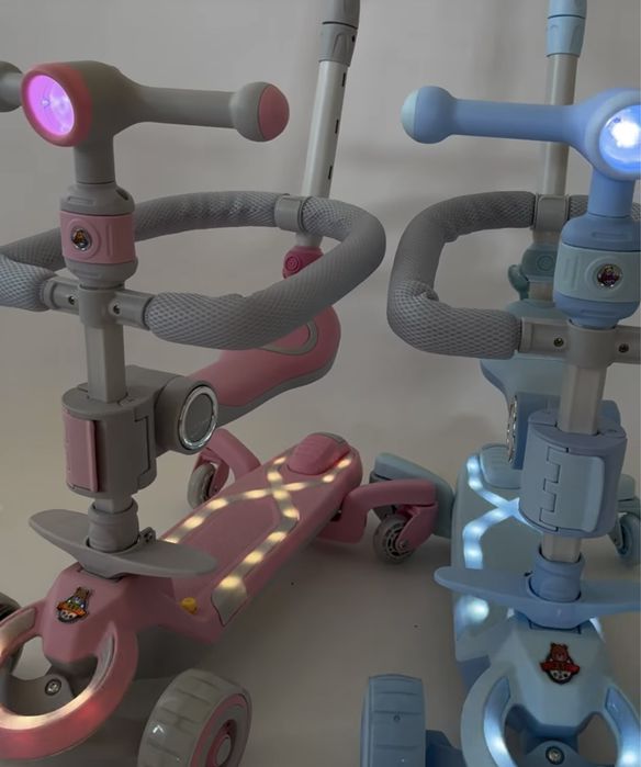 Самокат 3 в 1 що світиться з захисним бортиком Maraton Baby Care 388