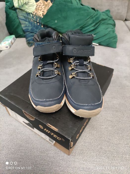 Buty zimowe kozaki ocieplane Hi-Tec trekingowe granatowe 31