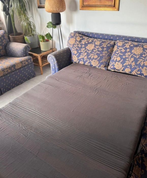 2 sofas, 1 is a bed sofa, very cozy