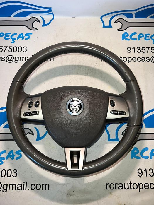 VOLANTE GUIADOR COMPLETO JAGUAR 8X23ABLEG PELE PATILHAS AUTOMATICAS