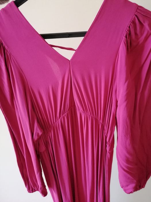 Vestido rosa comprido