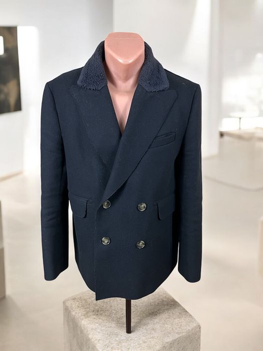 Carven roz. 50 męski krótki płaszcz dwurzędowy bosmanka