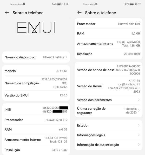Huawei P40 Preto