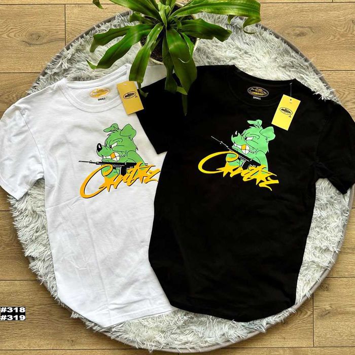 Черная / Белая | Новая Футболка Corteiz x Supreme | XS-XXL