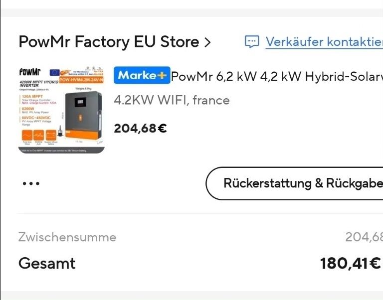 Гибридный Инвертор  перетворювач повмр powmr 6.2   4.2  kw