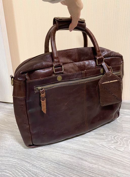 Чоловіча шкіряна сумка / портфель Cowboysbag для ноутбука