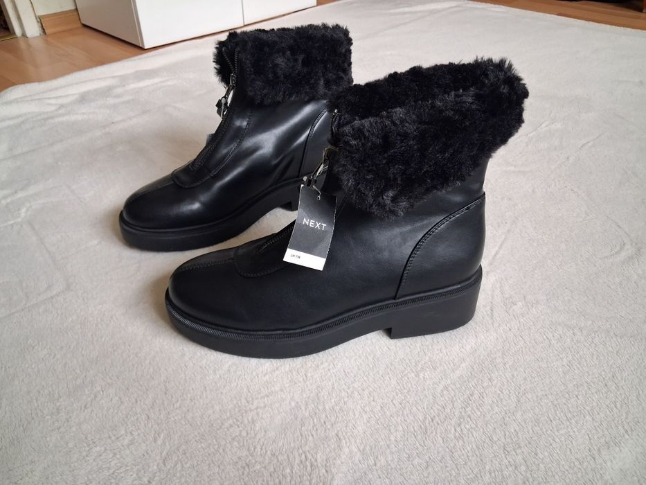 Czarne botki śniegowce Next Forever Comfort  41