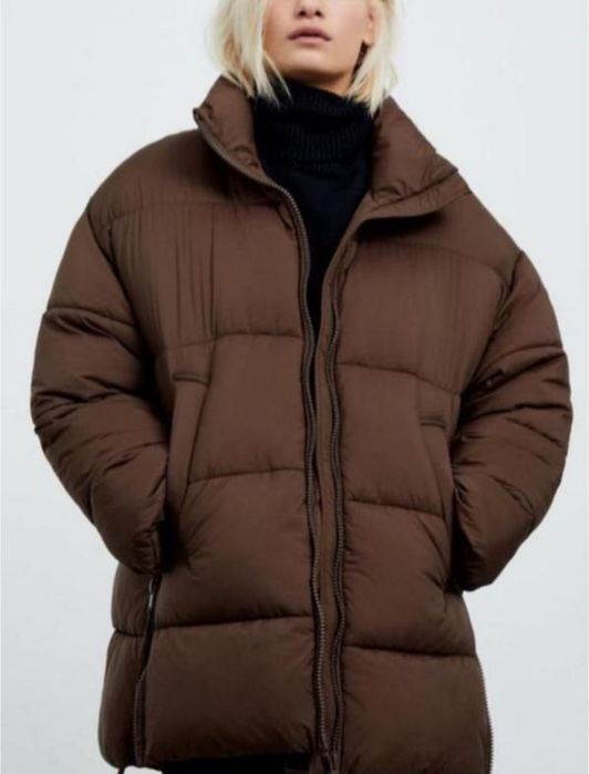 Куртка зимова пуффер оверсайз ZARA