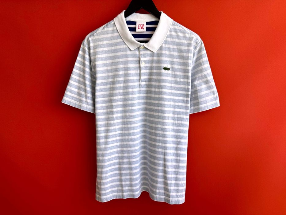 LACOSTE оригінал чоловіча класична футболка поло з комірцем розмір L XL