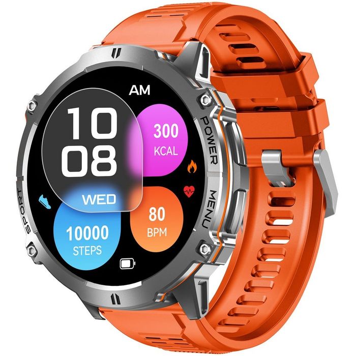 smartwatch gravity grafitowy pasek + bransoleta gt42-4