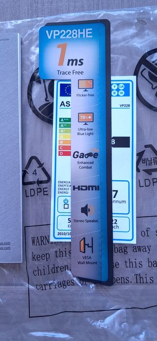 Monitor ASUS VP228HE 60Hz 1ms