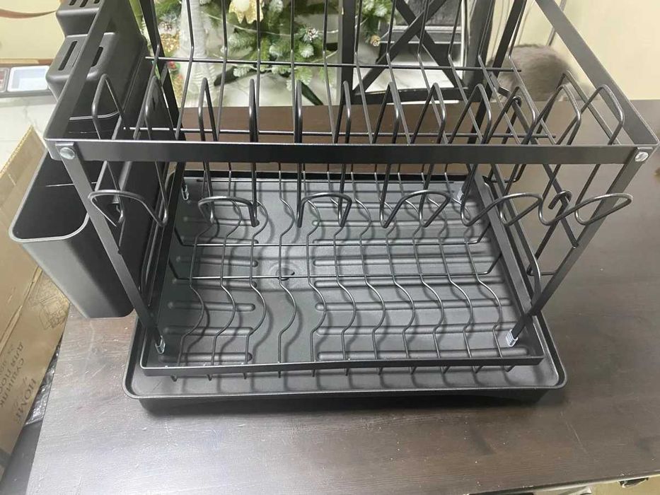 Сушилка з піддоном для посуду 42х29 см сушка для посуды стойка сушарка