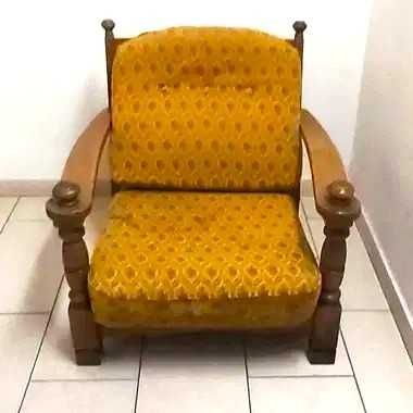 fotel Puchała drewniany UNIKAT TRANSPORT GRATIS skarby PRL