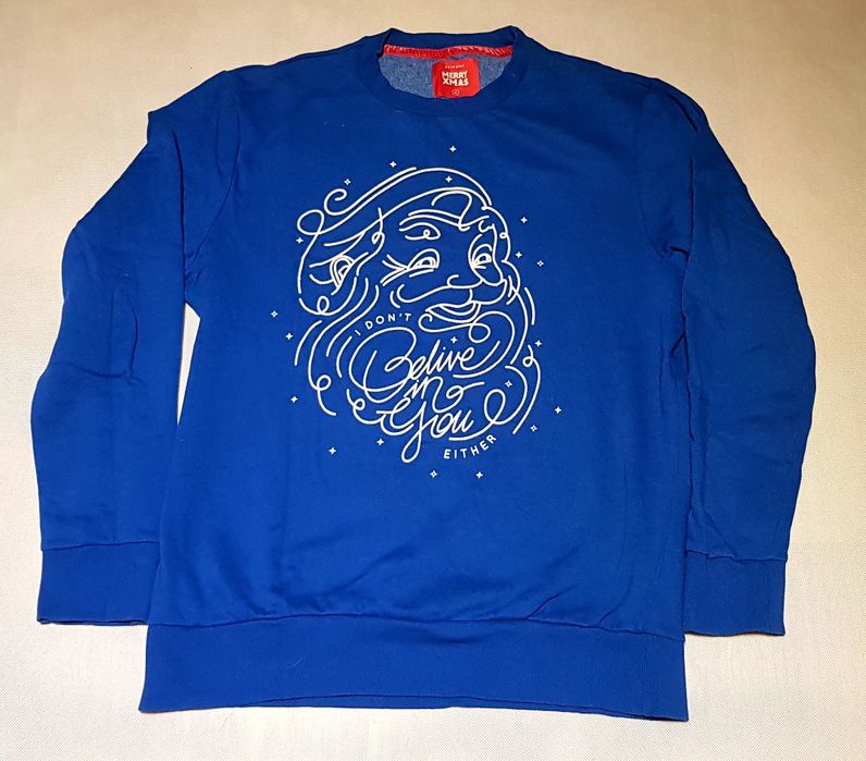 Sweter / Bluza Reserved rozmiar XL wzór na święta Mikołaj