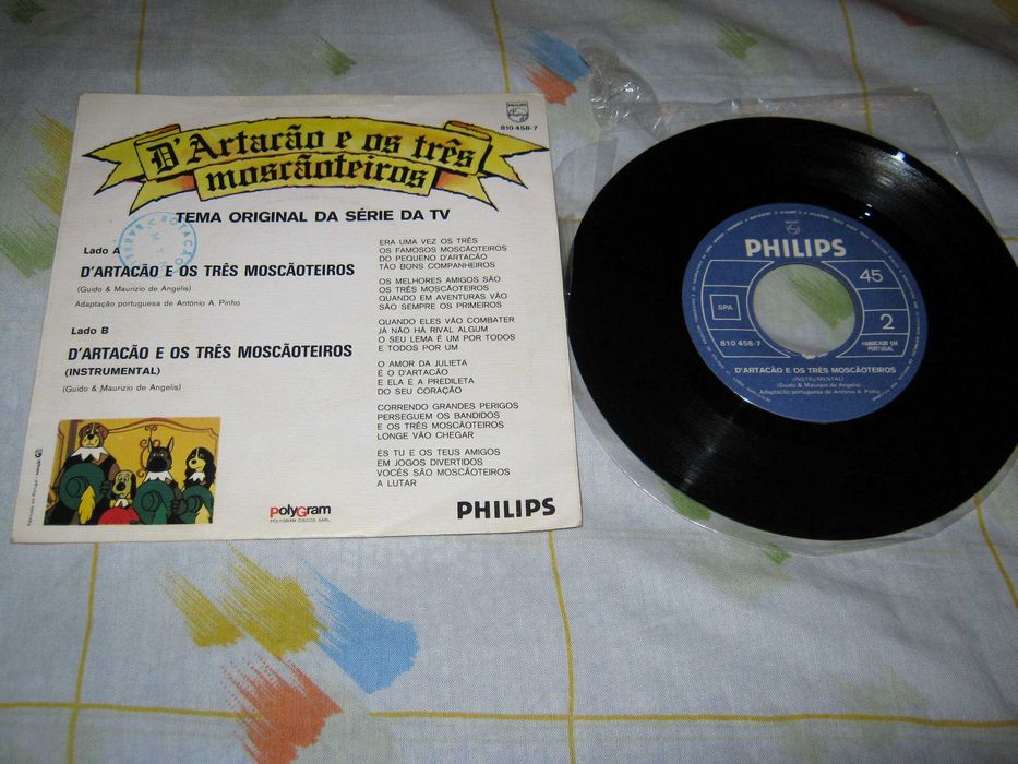D'artacão e os três moscãoteiros vinil single