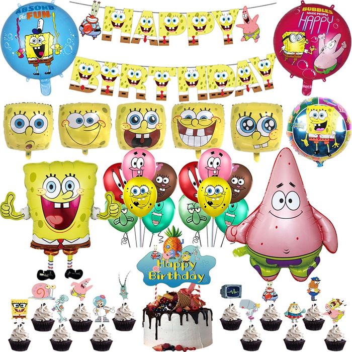 Набір 2 шт! Губка Боб Патрік повітряні кульки