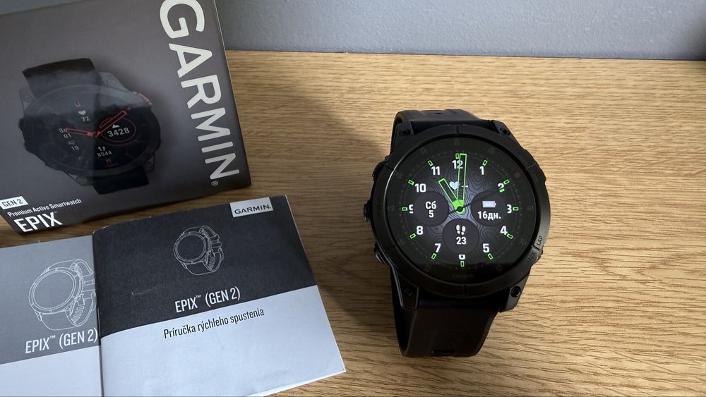 Garmin Epix Gen 2 Sapphire Titanium AMOLED 47 mm, чорний