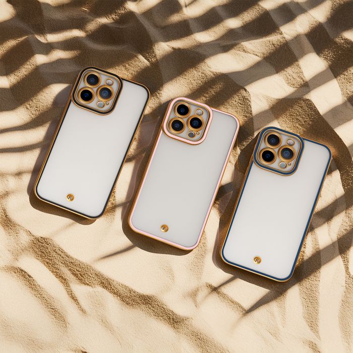 Nakładka Silky Gold do iPhone 14 6,1" niebieska