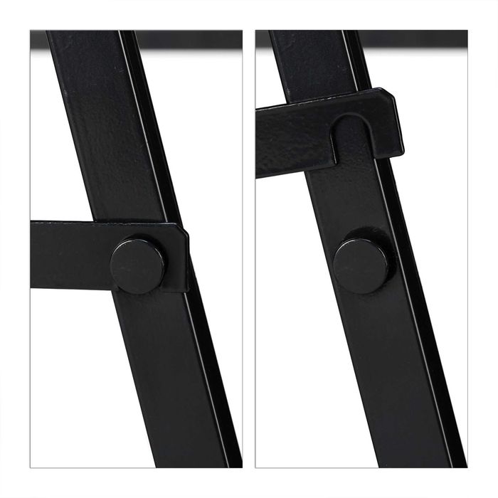 Koziołki składane czarny zestaw 2 szt. Relaxdays