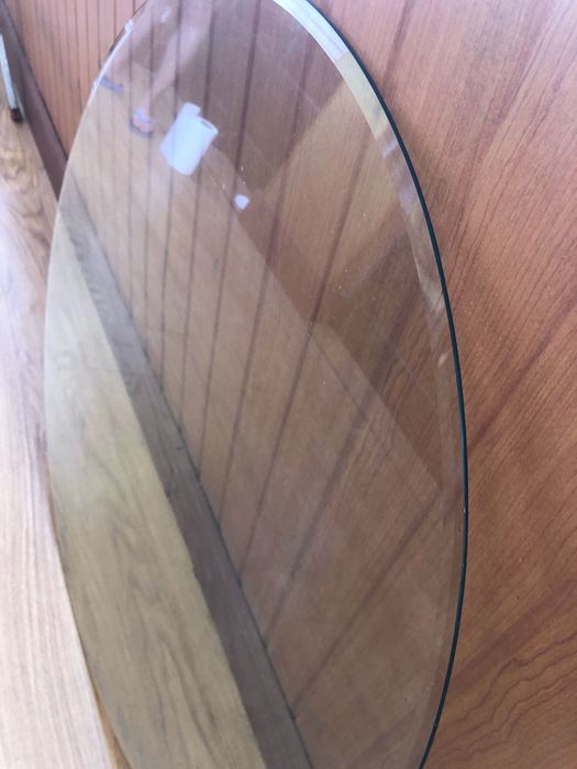 Tampo de mesa novo vidro bisotê 90cm