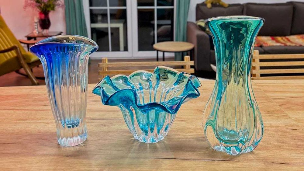 Wazon Aurum czeskie szkło Egermann/Crystal Bohemia