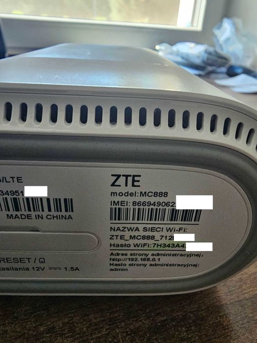 ZTE MC888 Router modem domowy 5G na kartę SIM WiFi LTE 4G PLAY ORANGE PLUS