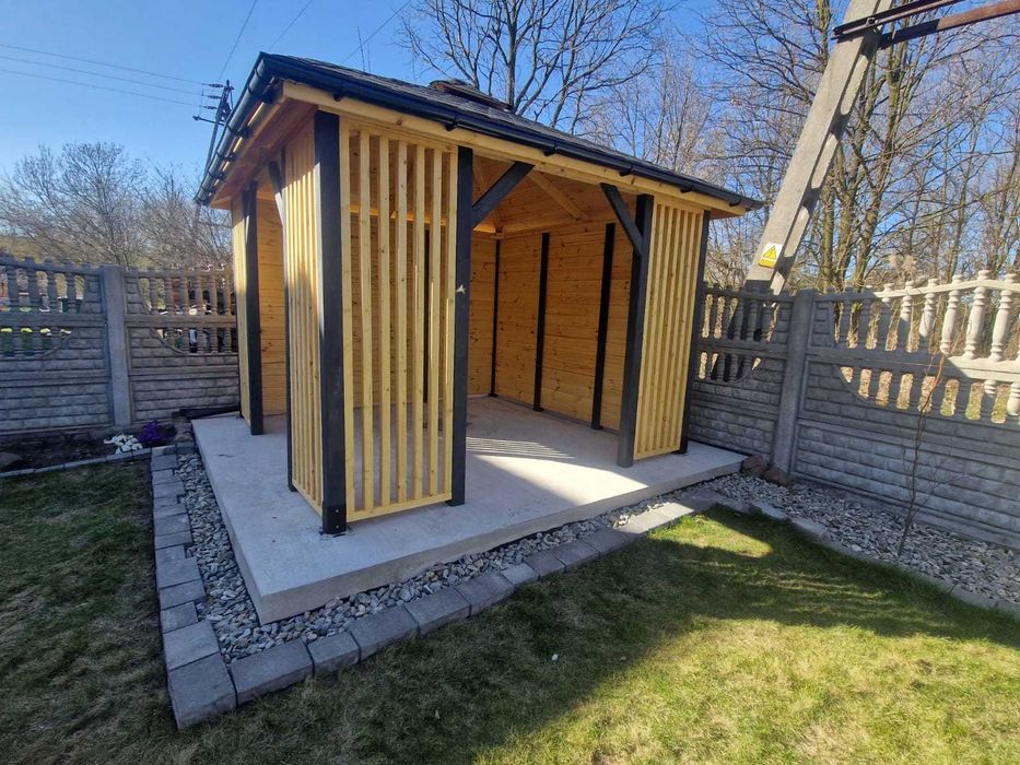 Altana drewniana altanka nowoczesna ogrodowa wiata pergola ogród