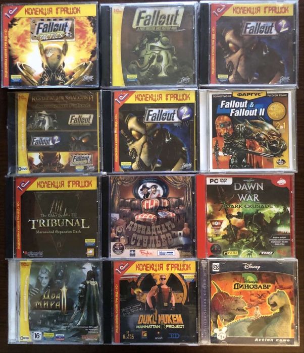 Диски PC (ПК): Fallout, Duke Nukem, Dino Crisis, Doom Diablo Divinity Original Sin, Сибирь Cold Fear, Call of Cthulhu, Братья Пилоты Бумер BloodRayne