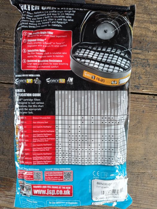 Nowe filtry JSP Force8/10 ABEK1 – komplet 2 szt.