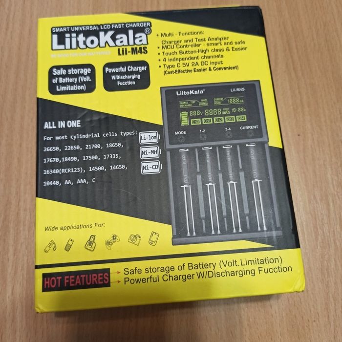 LiitoKala Lii-M4S интеллектуальное зарядное 18650 Ni-MH/Ni-Cd
