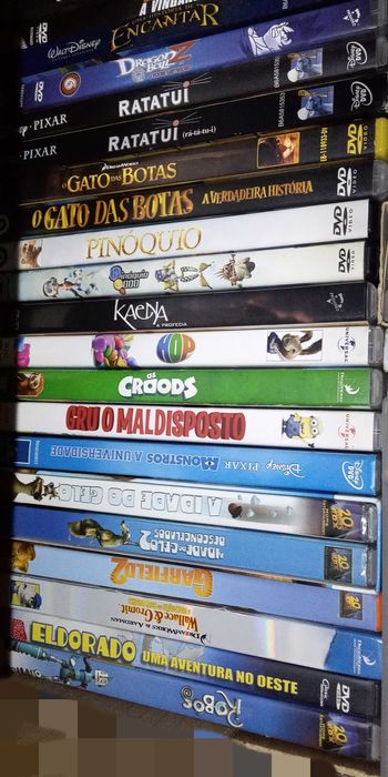 Dvd  Shrek Smurfs Dragão Pinóquio Madagáscar Panda Garfield