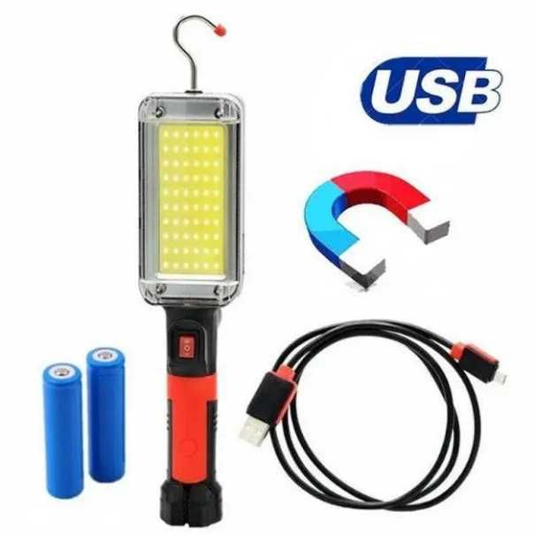 Ліхтар акумуляторний X-Balog BL-8859-B COB з магнітом та гачком 2 АКБ