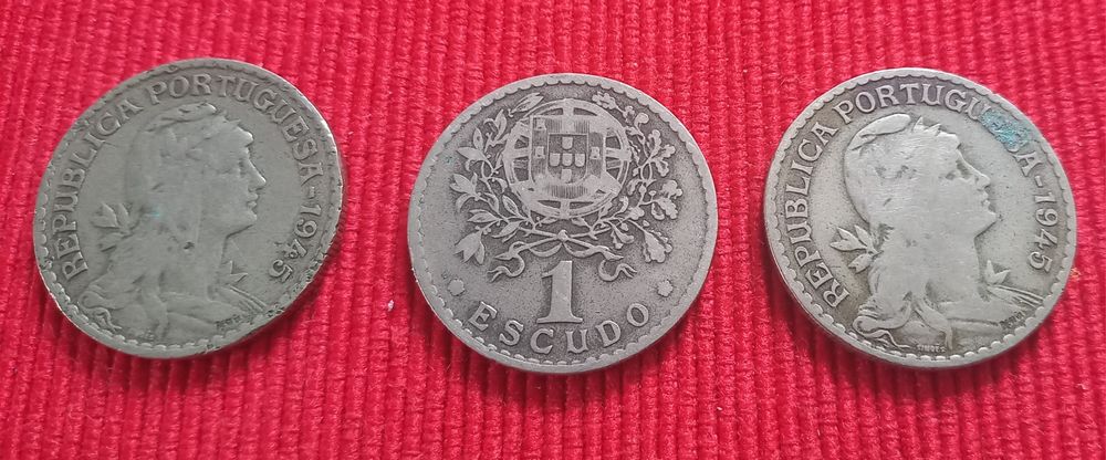 Moedas 1 escudo de 1945