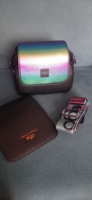 Ego torebka 2w1 holograficzna benzyna