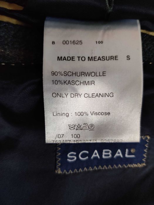 Scabal классический мужской кашемировый пиджак ручной работы.