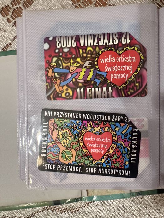 Karty telefoniczne Wośp i Woodstock