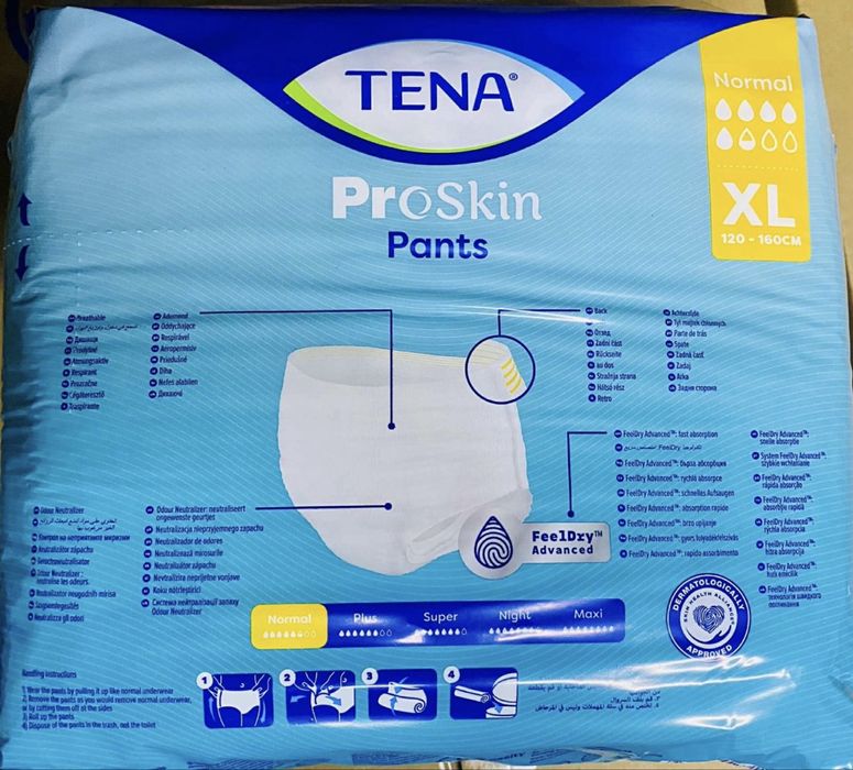 Pieluchomajtki Tena Proskin XL  8*15 sztuk