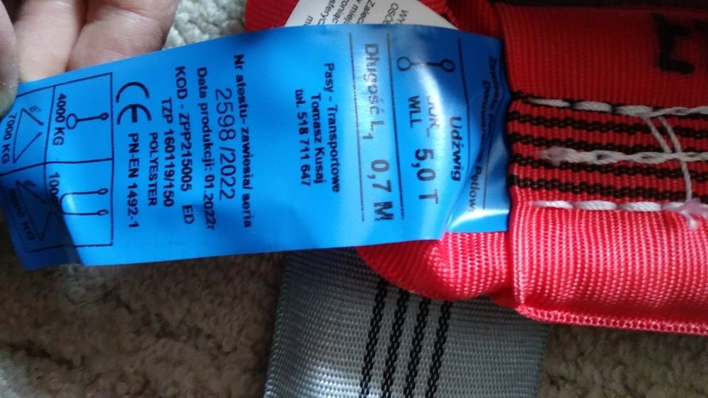 Zawiesia wężowe pasy i inne - komplet