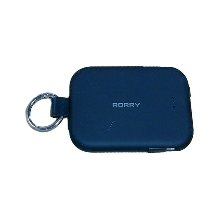 Powerbank RORRY CharmGo 5000 mAh z kablami i brelokiem czarny