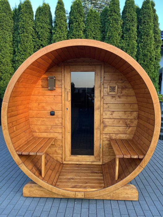 SAUNA Ogroowa 380 cm Piec + Przedsionek