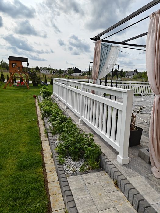 Barierki olchowe, balustrady drewniane