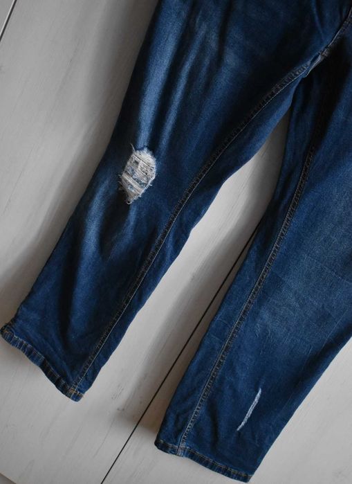 Spodnie ciążowe 52 6XL dżinsowe proste jeansowe wygodne elastyczne