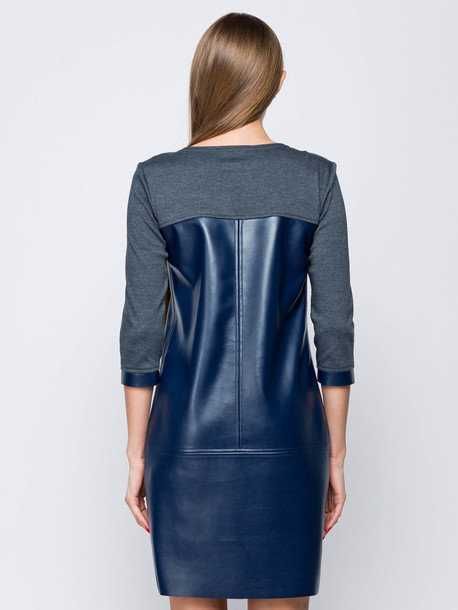 Платье из экокожи, размер 42, XS S