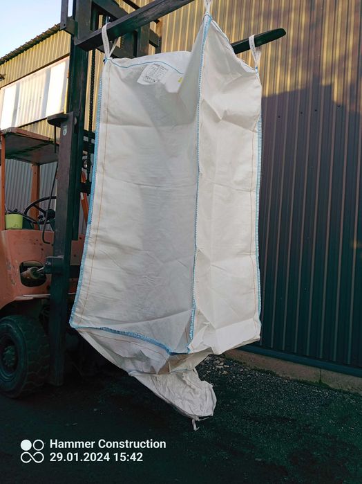 Worki big bag 100x100x160 idealne, po produktach spożywczych.