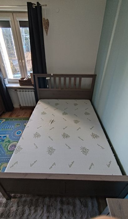 Łóżko + materac Ikea Hemnes 140 x 200