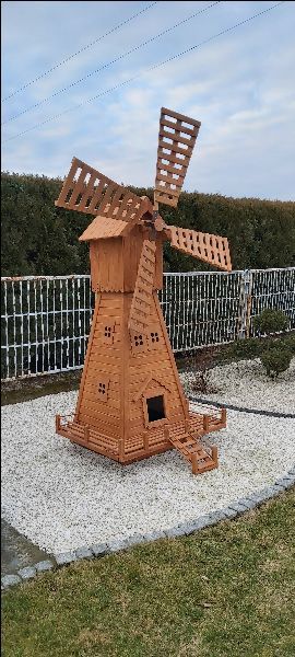 Wiatrak drewniany 220 cm do dachu Mega ładny na prezent ! Producent